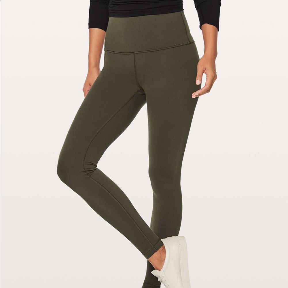 Lululemon olive wunderunder pants size 10